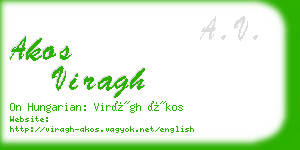 akos viragh business card